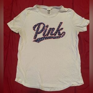 White Pink Victoria secret shirt
